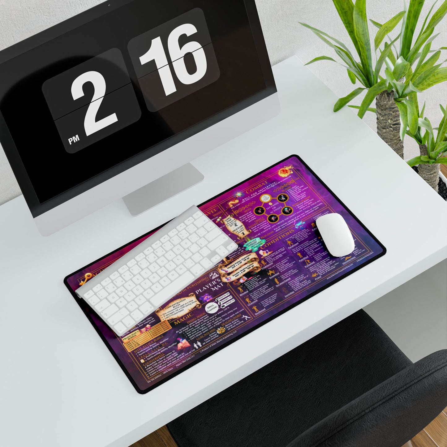 Player Rules Deskmat for 5th Edition 2014 Mechanics, standard size, Magic Mists