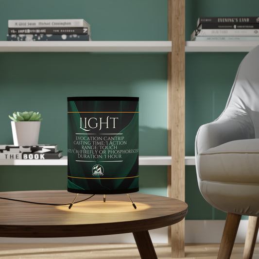Light Spell Tripod Lamp with High-Res Printed Shade - Lush Leaves