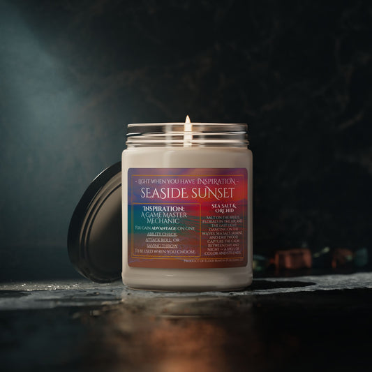 Inspiration Soy Candle | 9oz Seaside Sunset - Sea Salt &  Orchid Scent