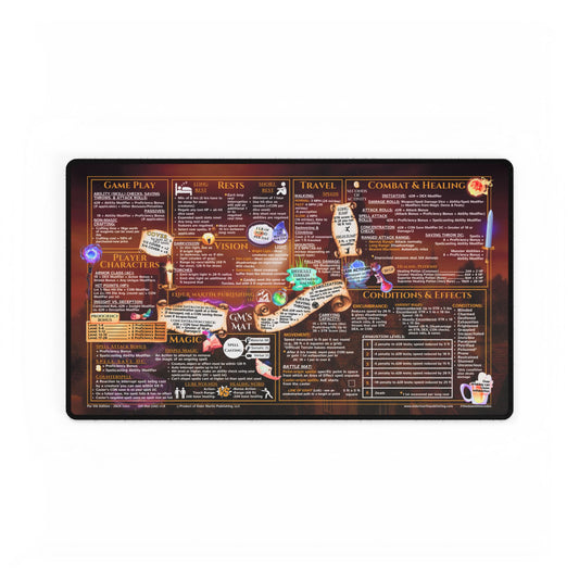 Game Master Deskmat for 5th Edition 2024 Mechanics, standard size, Vampire Village
