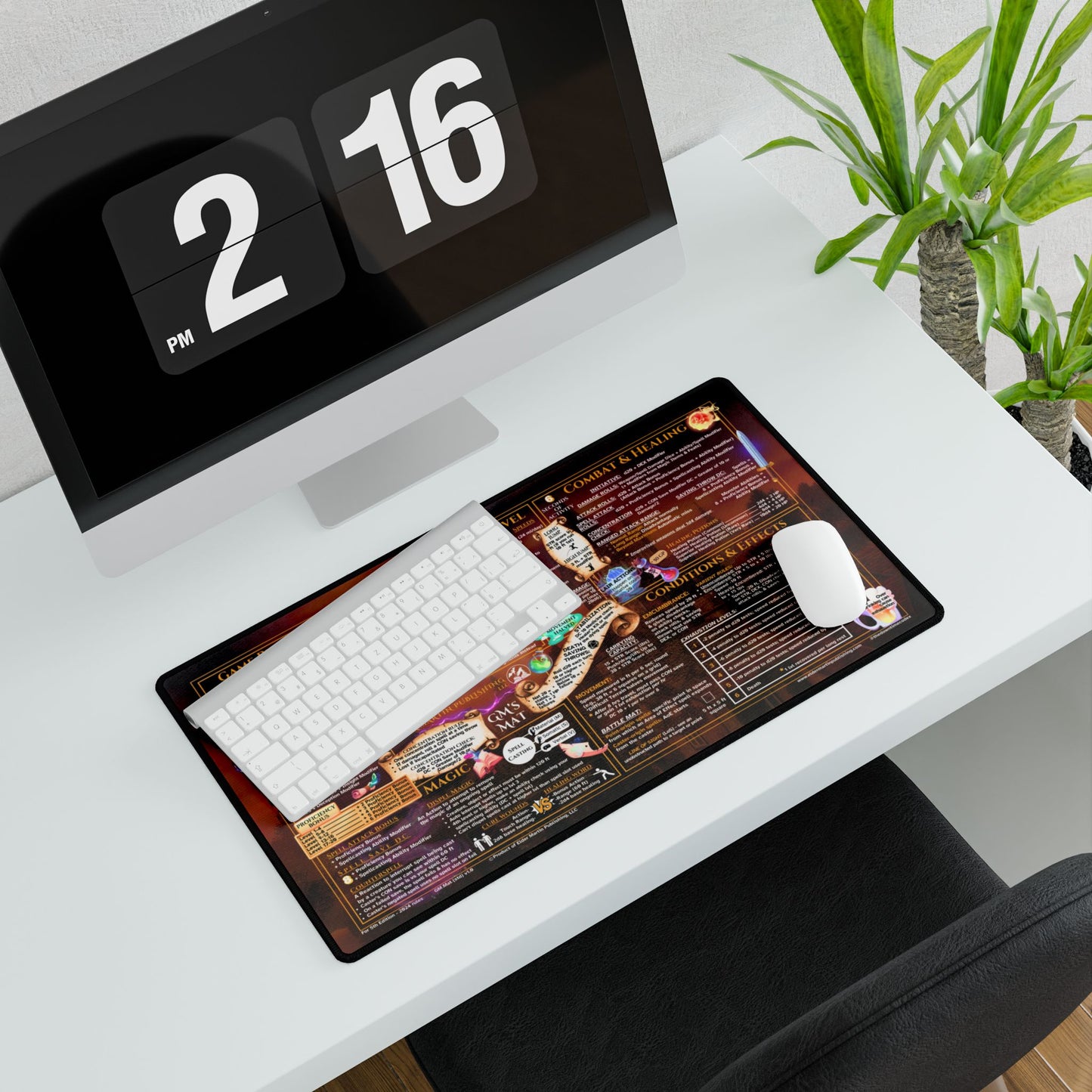 Game Master Deskmat for 5th Edition 2024 Mechanics, standard size, Vampire Village