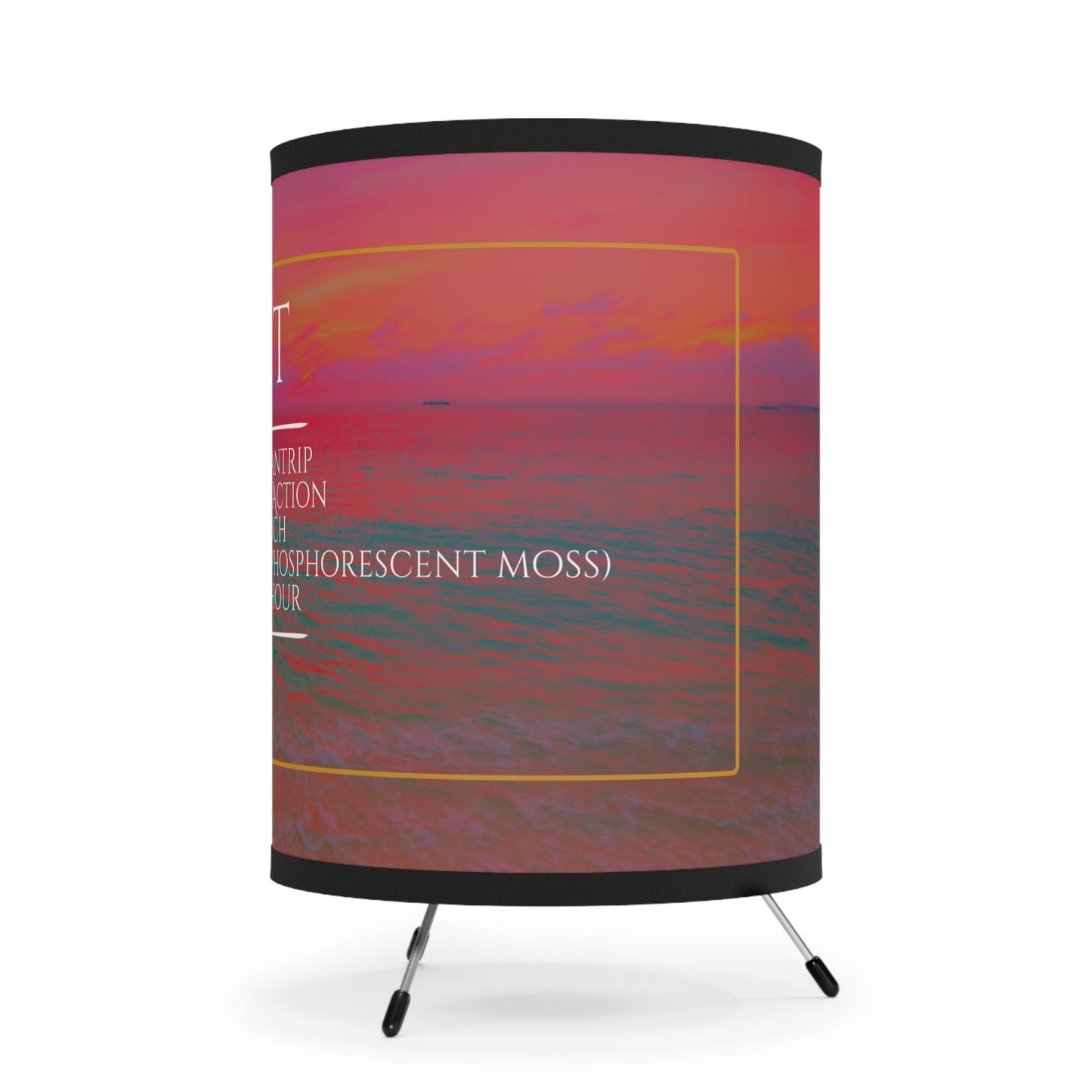 Light Spell Tripod Lamp with High-Res Printed Shade - Seaside Sunset