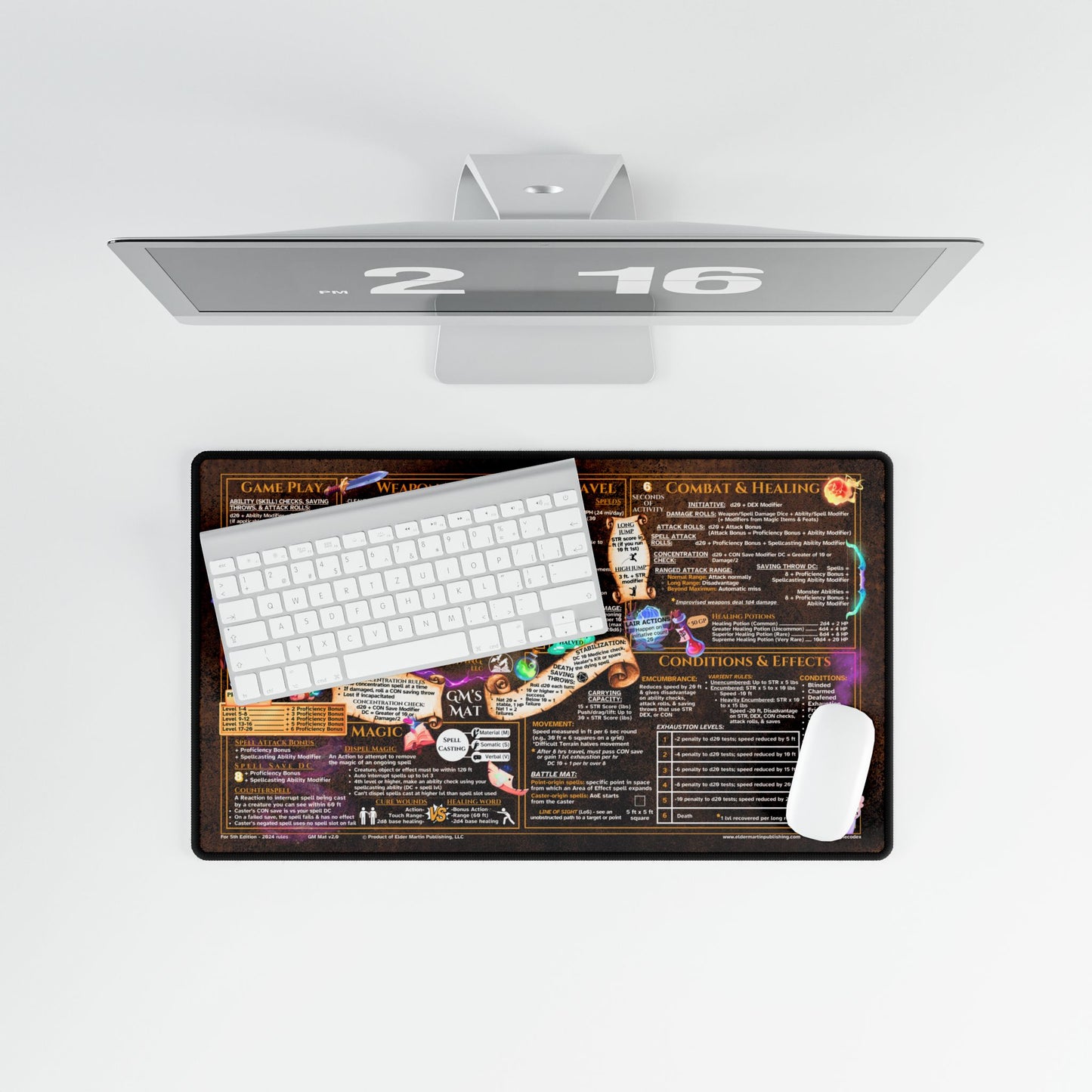 Game Master Mat for 5th Edition 2024 Mechanics, game size, Crafter's Copper