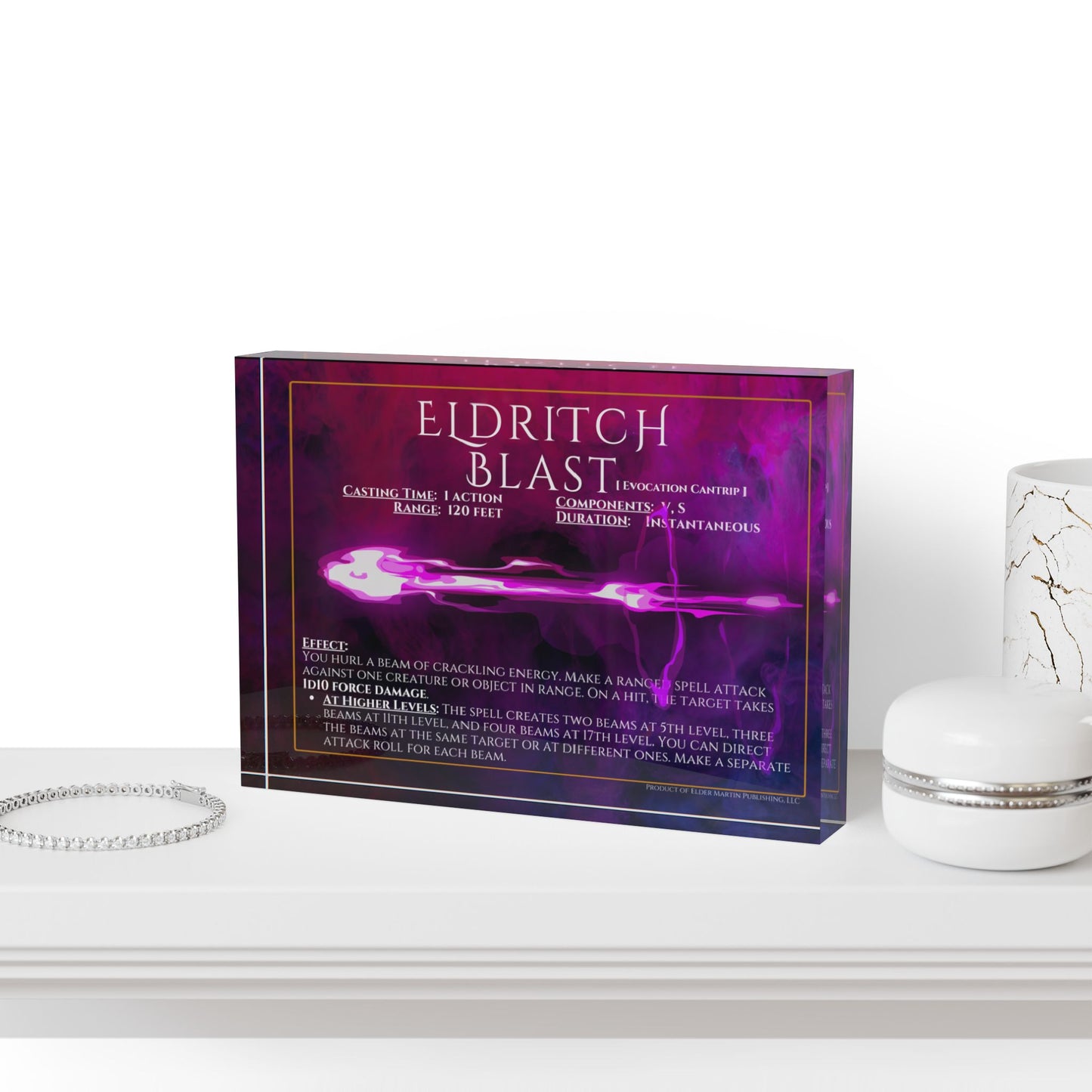 Acrylic Spell Block - ELDRITCH BLAST - Magic Mists