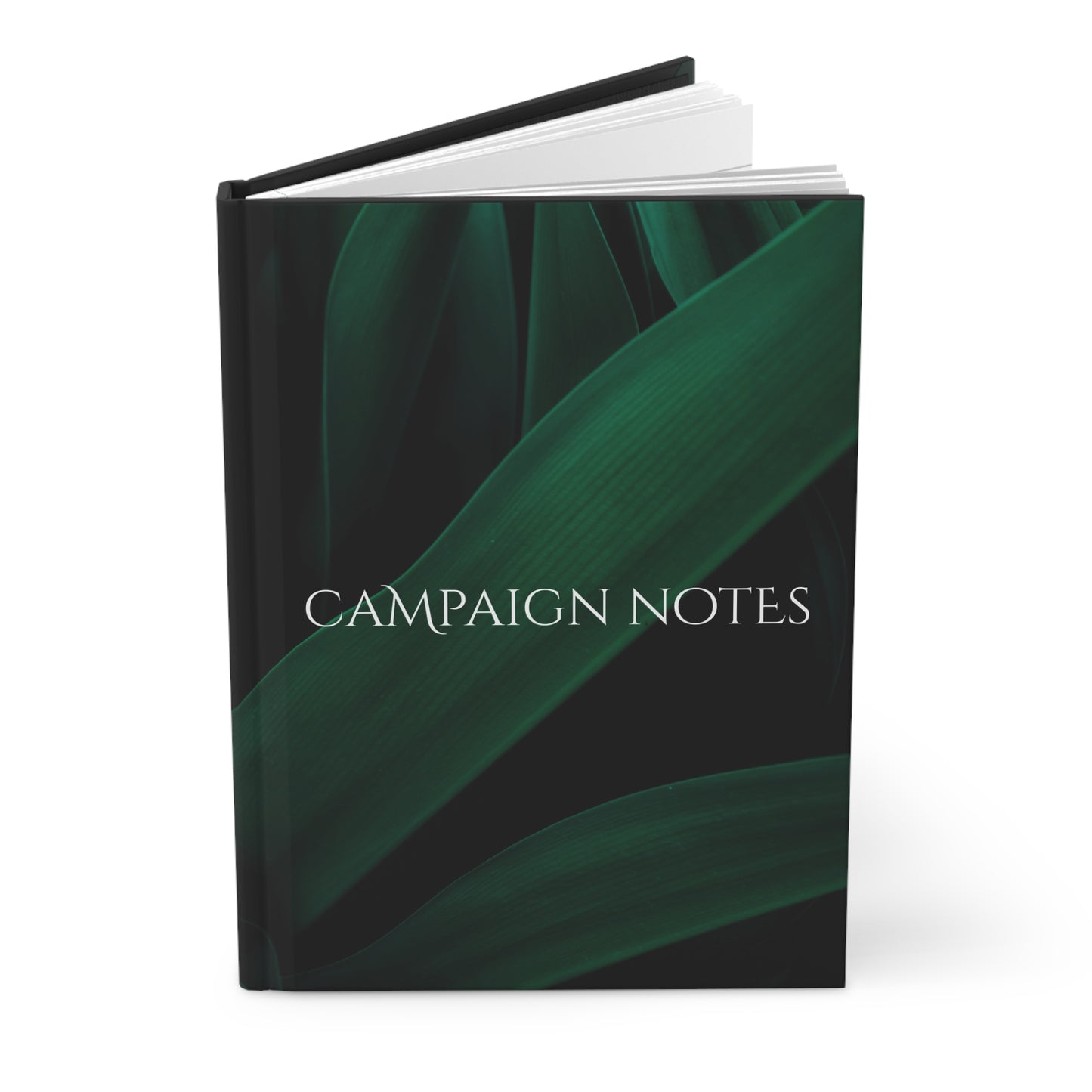 Campaign Notebook, Hardcover Journal, lined - Lush Leaves