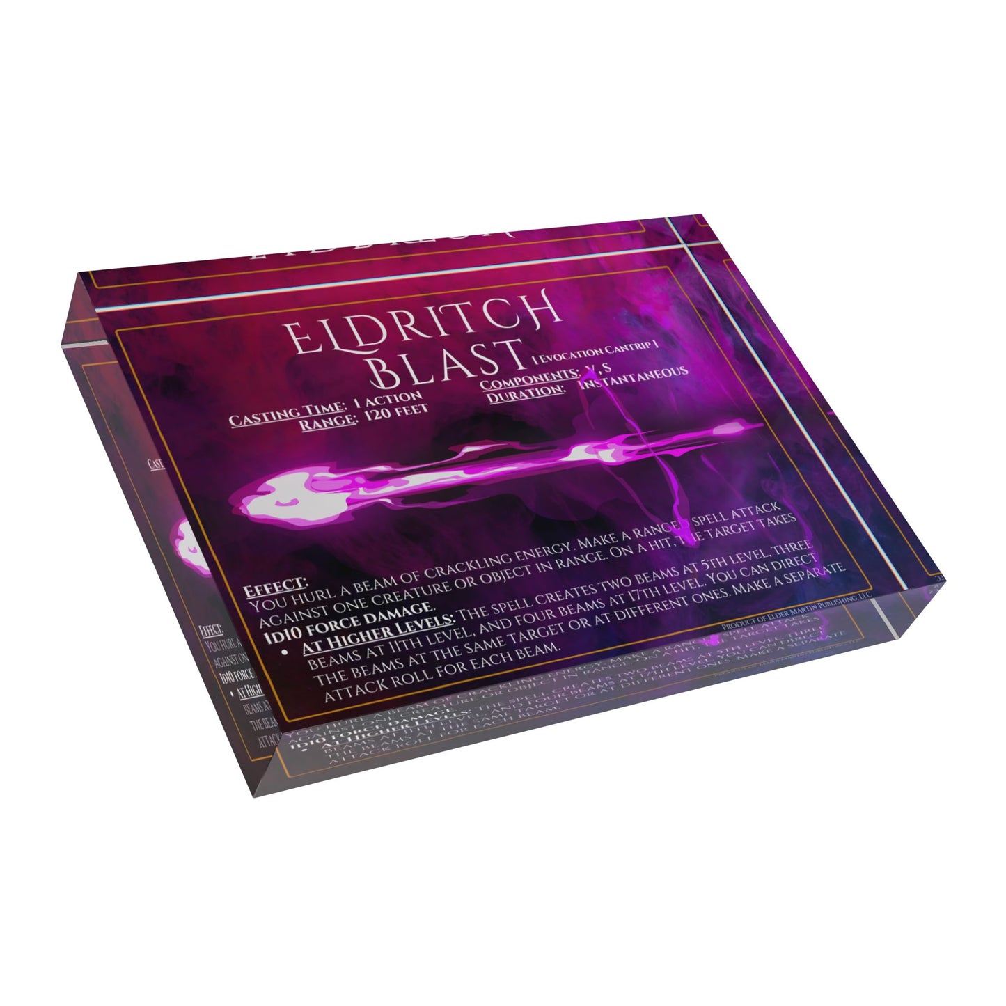 Acrylic Spell Block - ELDRITCH BLAST - Magic Mists