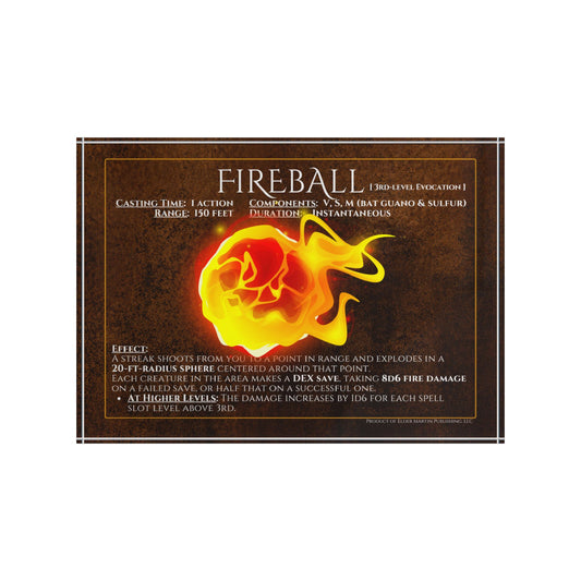 Acrylic Spell Block - FIREBALL - Crafter's Copper