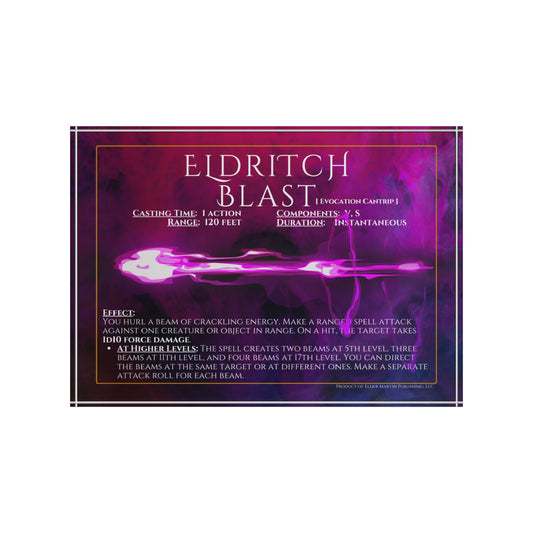 Acrylic Spell Block - ELDRITCH BLAST - Magic Mists