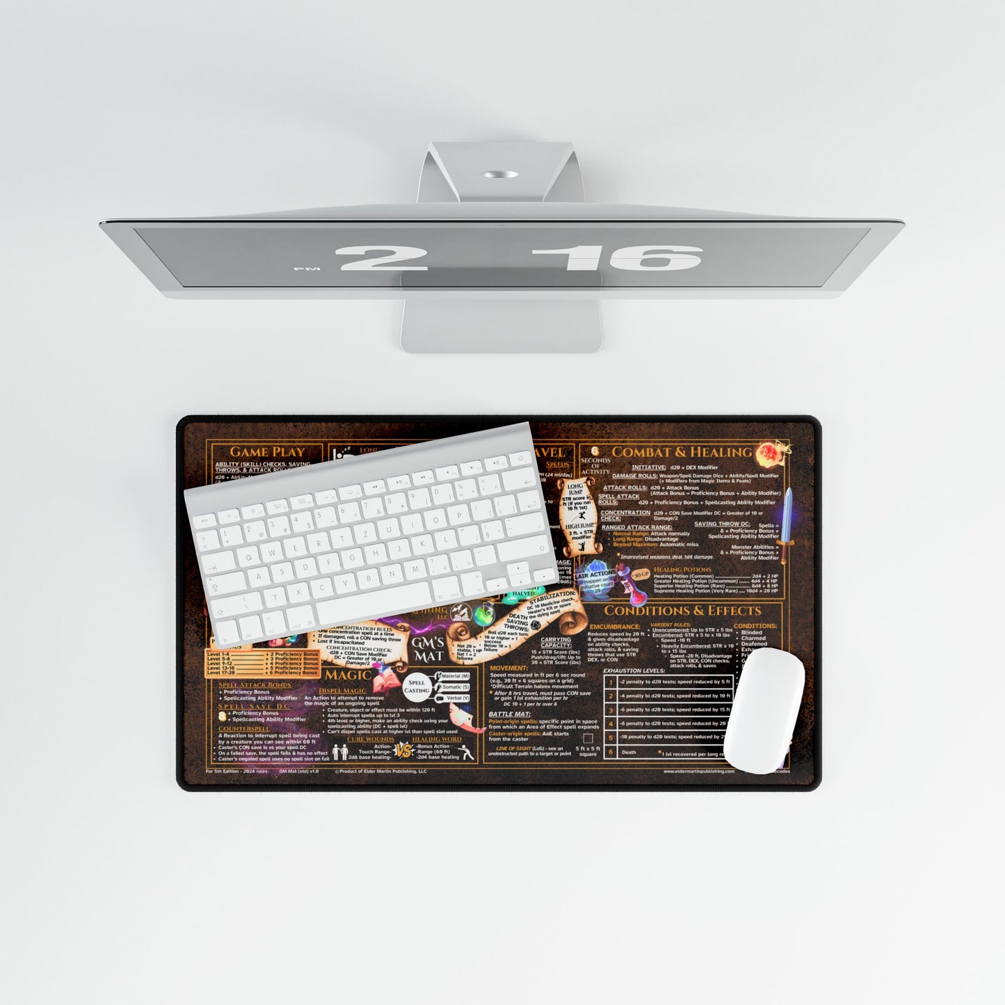Game Master Deskmat for 5th Edition 2024 Mechanics, standard size, Crafter's Copper