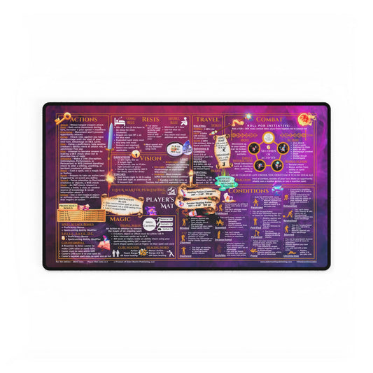 Player Rules Deskmat for 5th Edition 2024 Mechanics, standard size, Magic Mists