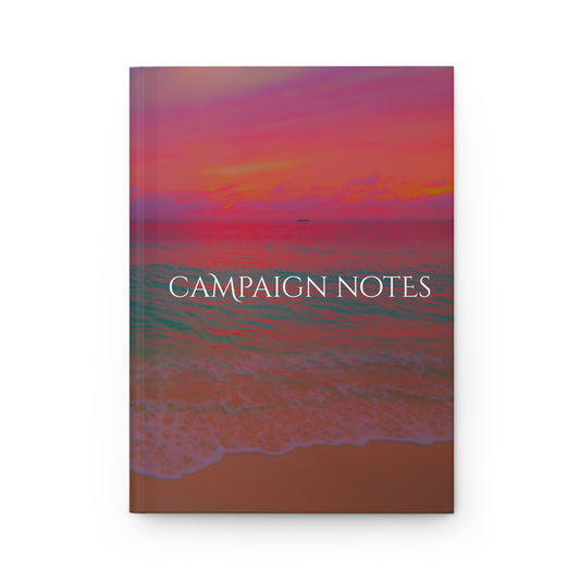 Campaign Notebook, Hardcover Journal, lined - Seaside Sunset