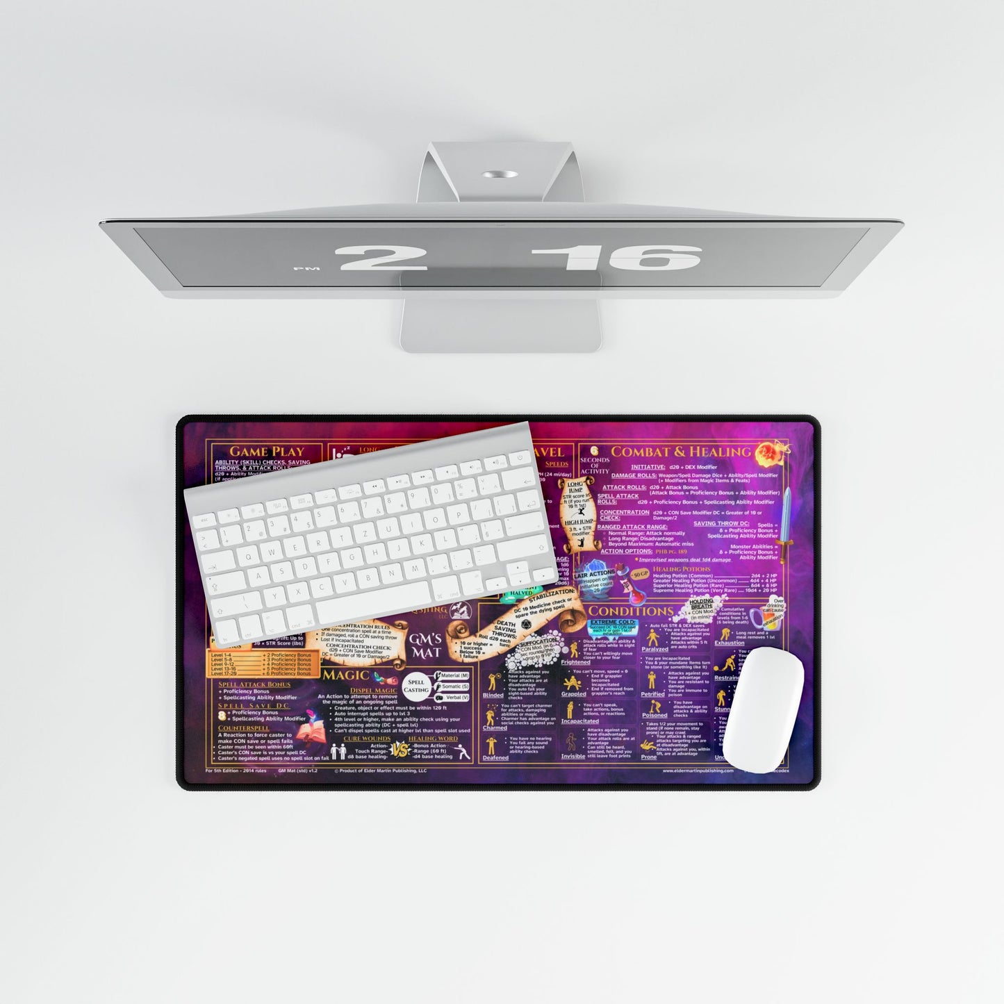 Game Master Deskmat for 5th Edition 2014 Mechanics, standard size, Magic Mists
