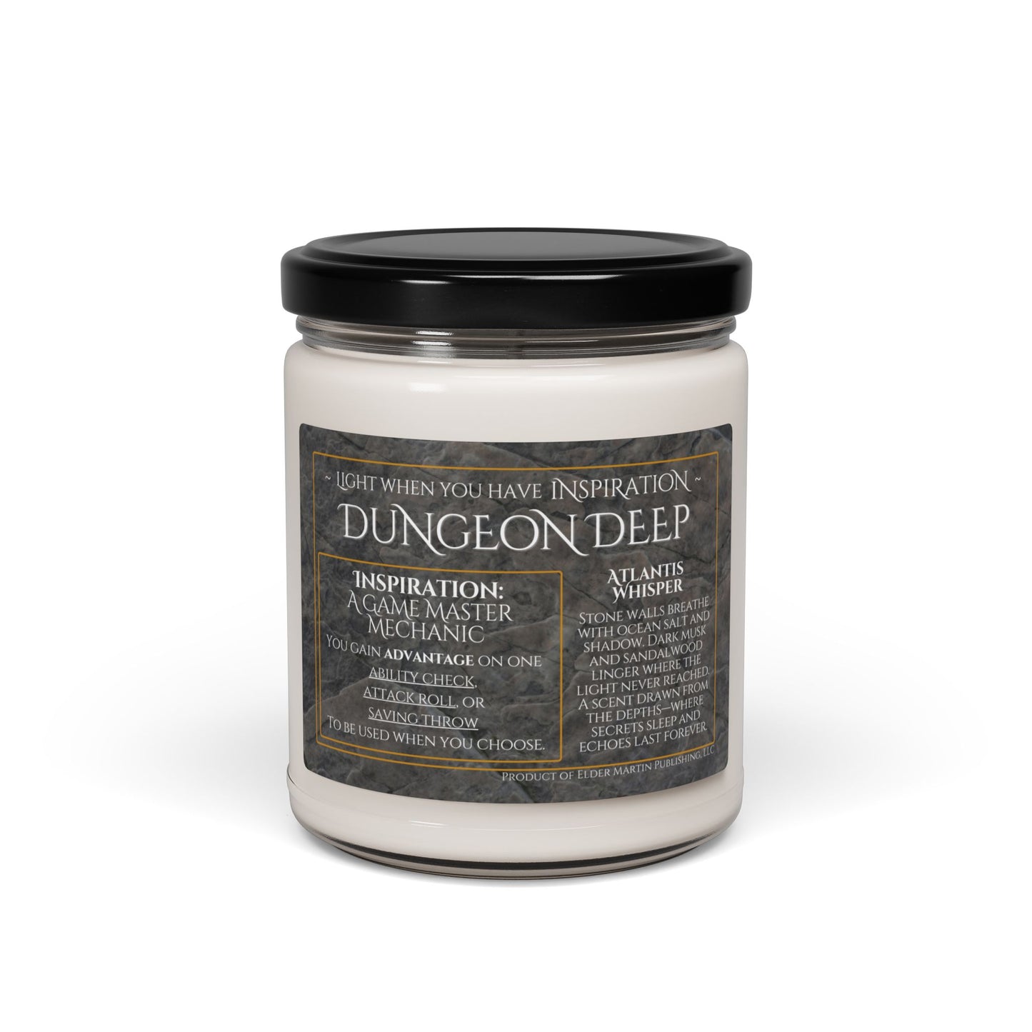 Inspiration Soy Candle | 9oz Dungeon Deep - Atlantis Whisper Scent