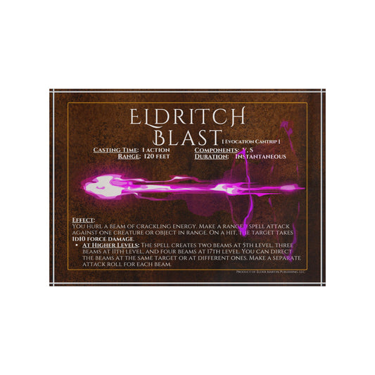 Acrylic Spell Block - ELDRITCH BLAST - Crafter's Copper
