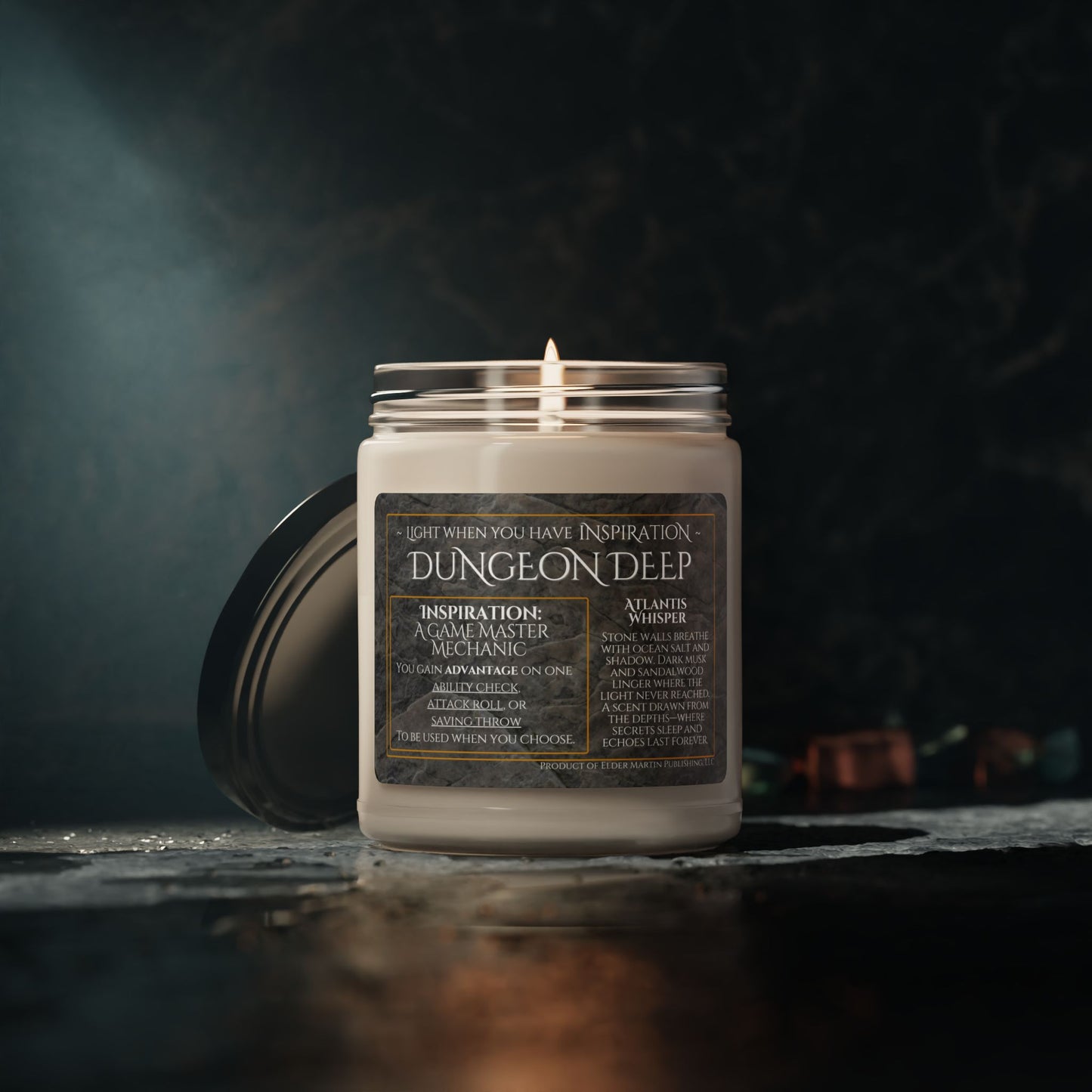Inspiration Soy Candle | 9oz Dungeon Deep - Atlantis Whisper Scent