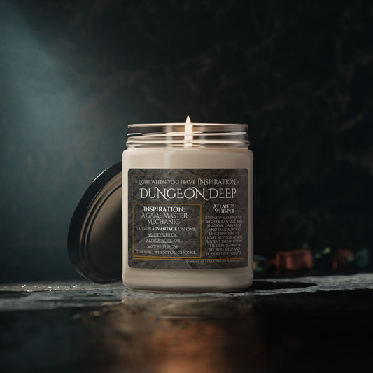 Inspiration Soy Candle | 9oz Dungeon Deep - Atlantis Whisper Scent