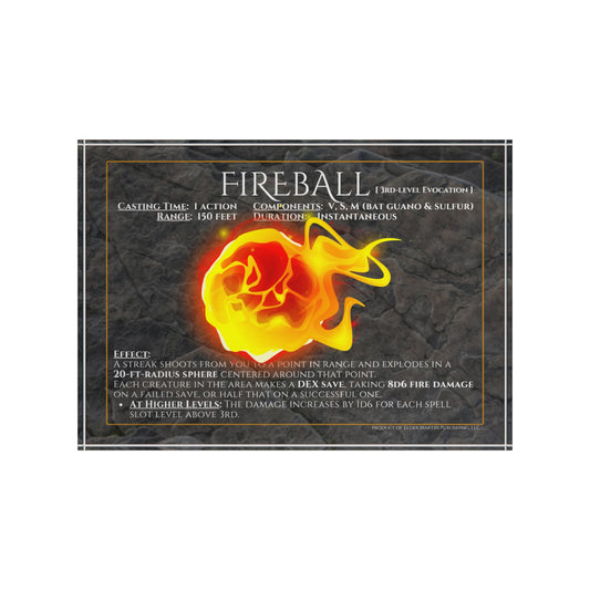 Acrylic Spell Block - FIREBALL - Dungeon Deep