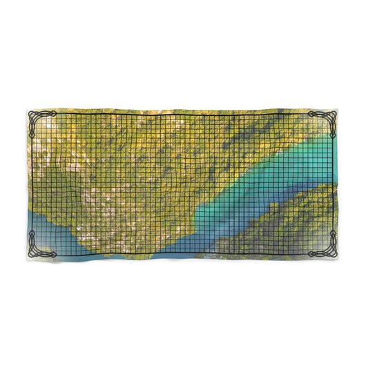 Table Top Terrain Beach Towel, River