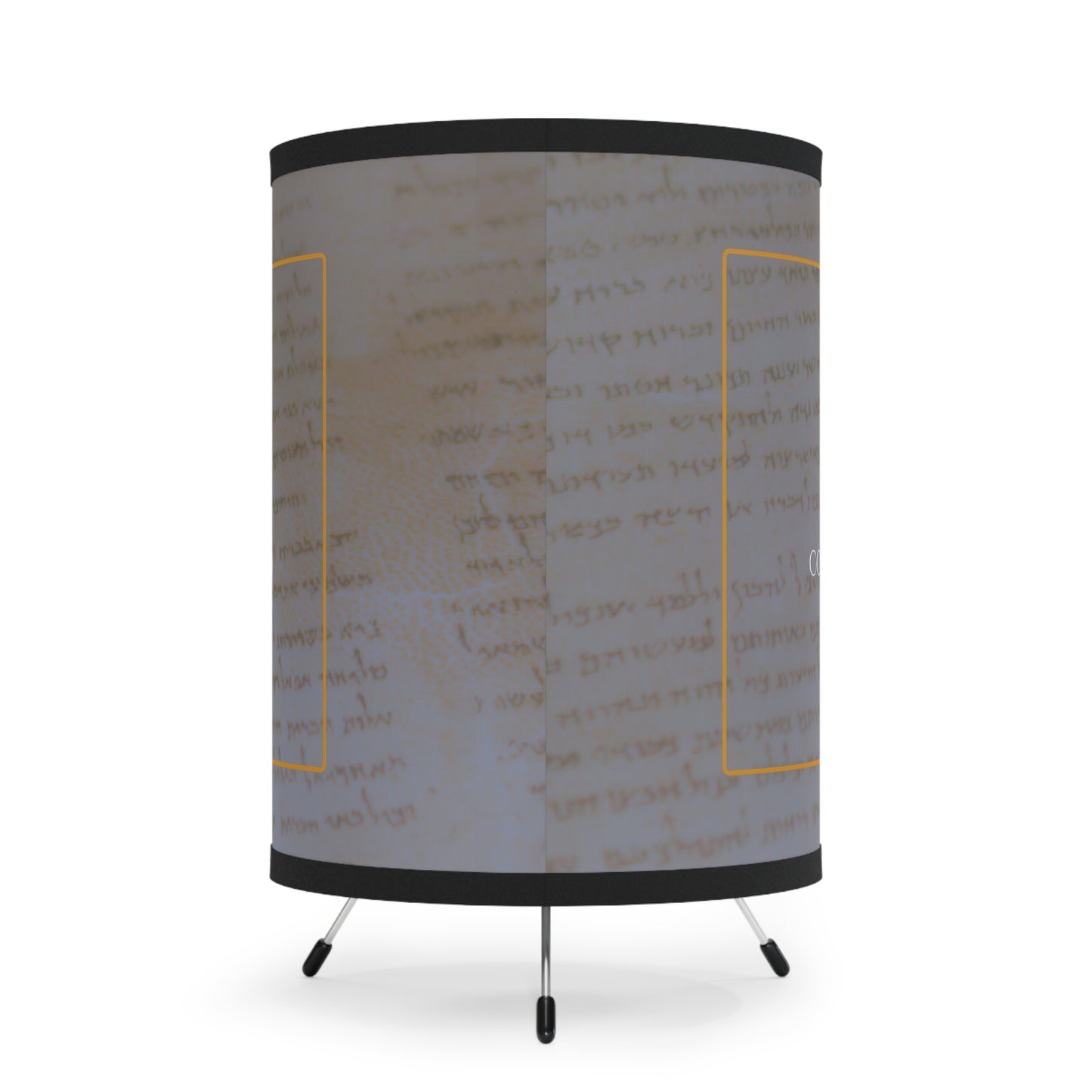 Light Spell Tripod Lamp with High-Res Printed Shade - Pale Parchment