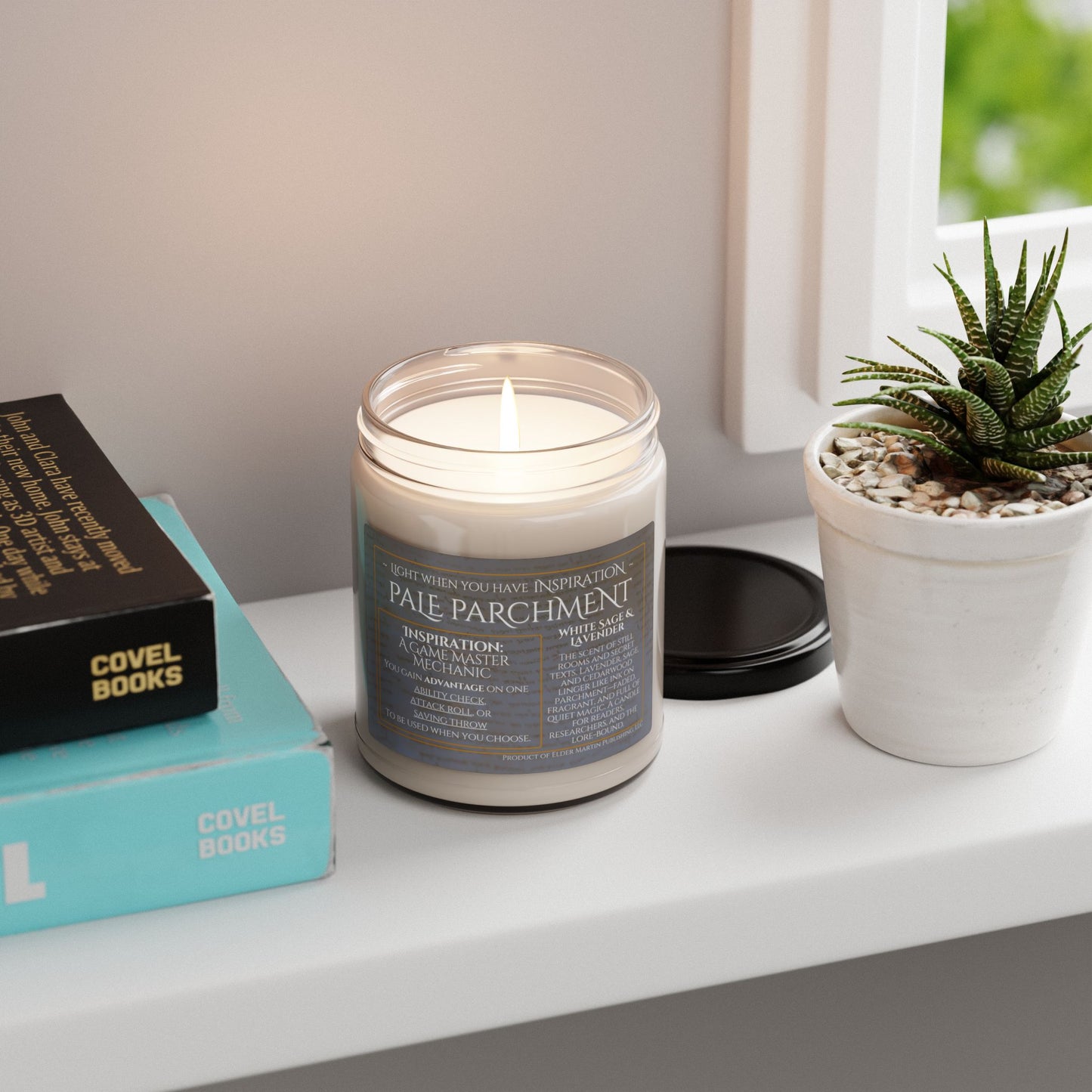 Inspiration Soy Candle | 9oz Pale Parchment - White Sage & Lavender Scent