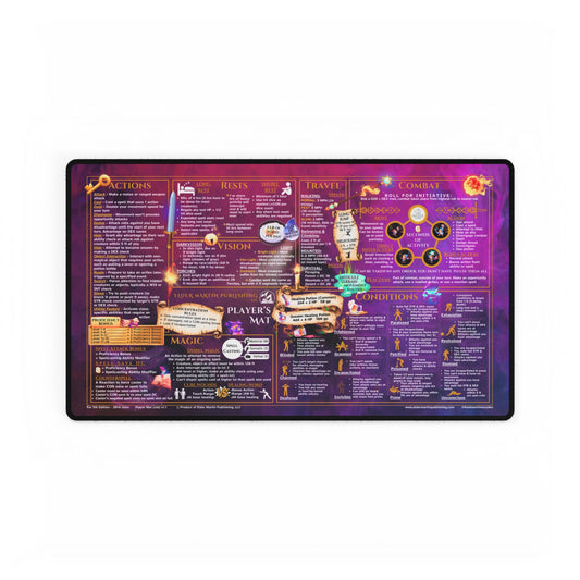 Player Rules Deskmat for 5th Edition 2014 Mechanics, standard size, Magic Mists
