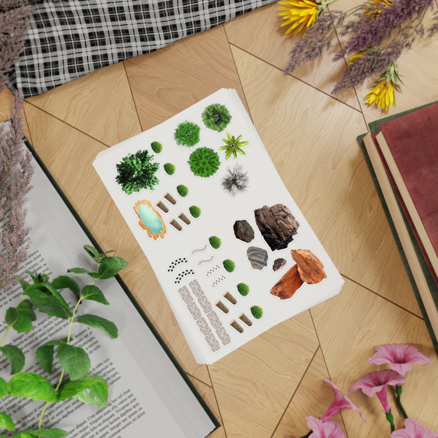 Scatter Terrain Sticker Sheet Bundle - 5pcs - Nature