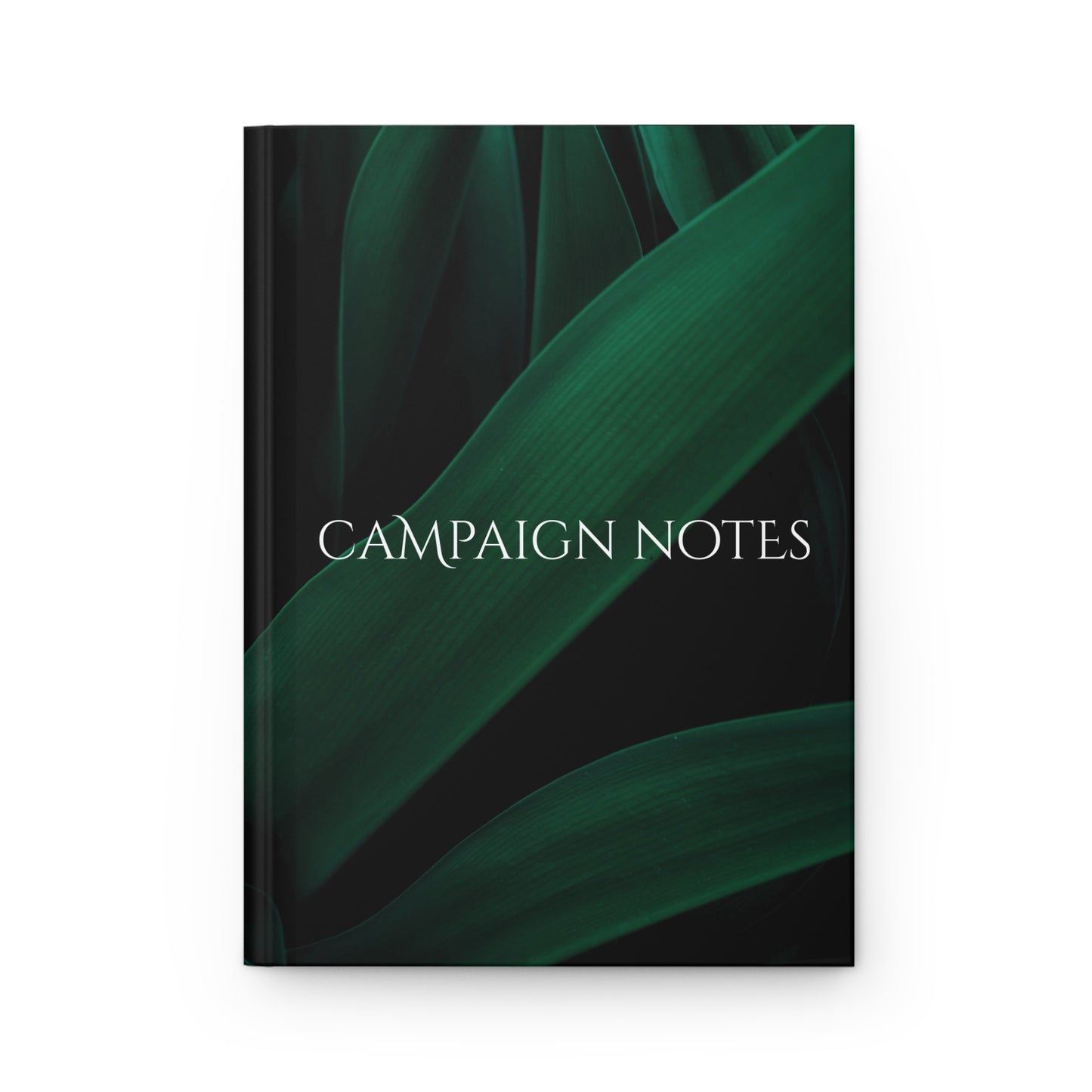 Campaign Notebook, Hardcover Journal, lined - Lush Leaves