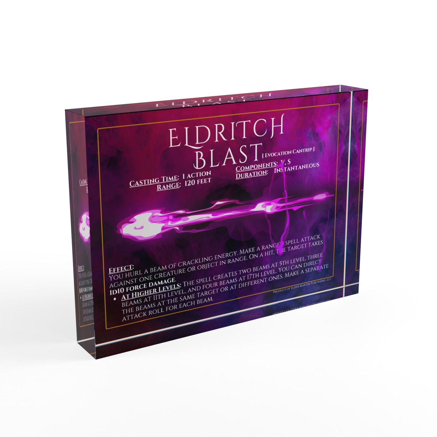 Acrylic Spell Block - ELDRITCH BLAST - Magic Mists