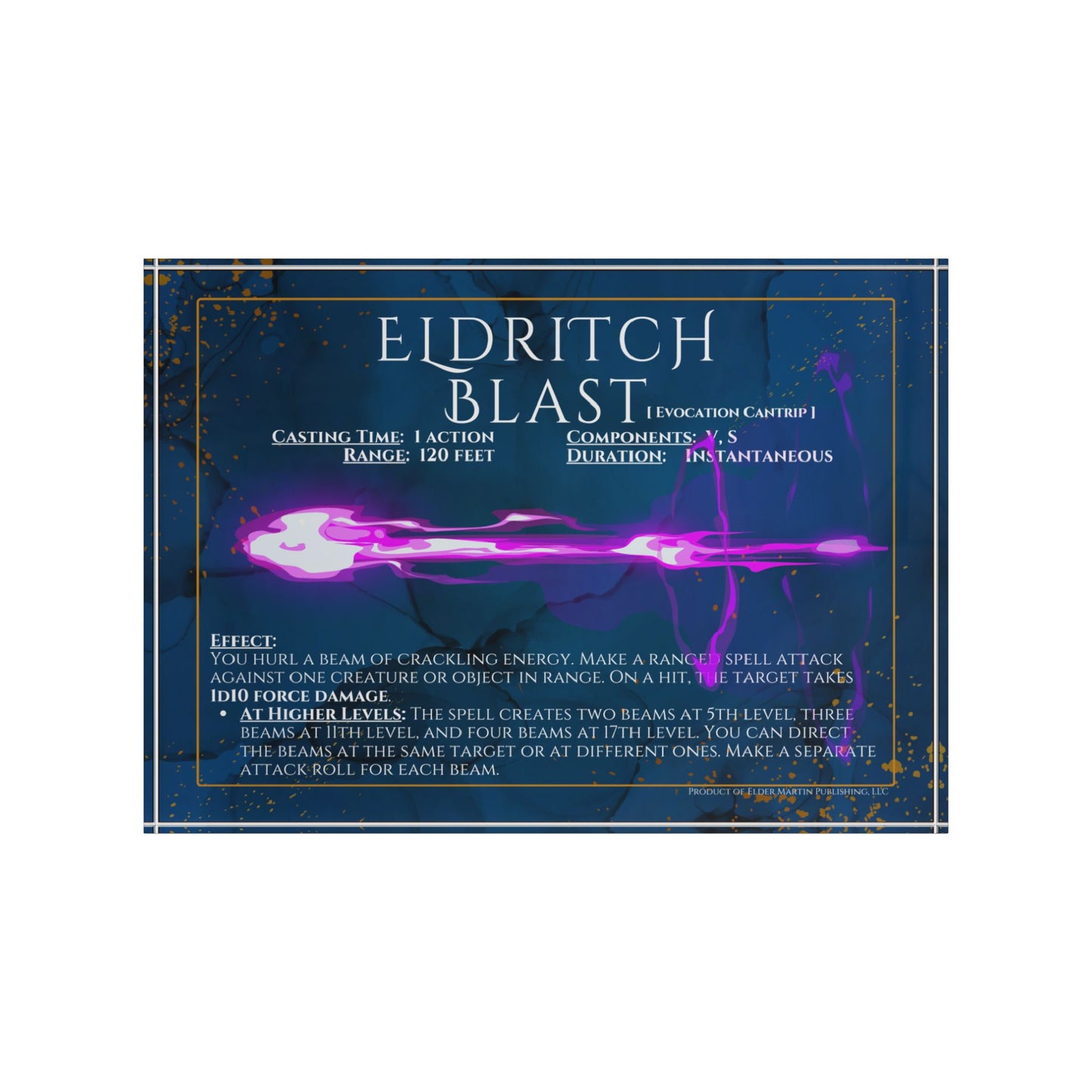 Acrylic Spell Block - ELDRITCH BLAST - Martial Marble