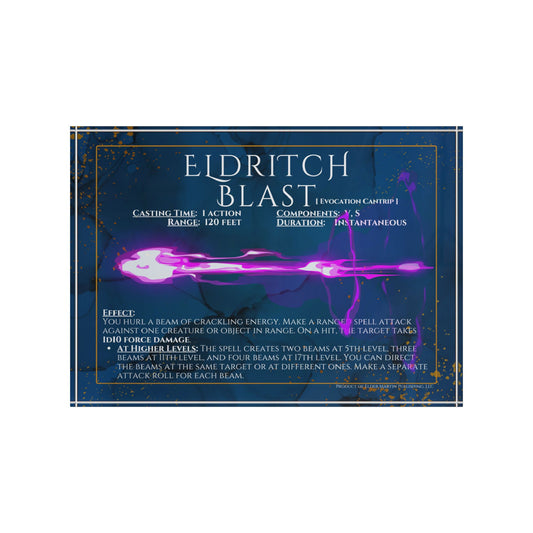 Acrylic Spell Block - ELDRITCH BLAST - Martial Marble