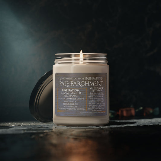 Inspiration Soy Candle | 9oz Pale Parchment - White Sage & Lavender Scent