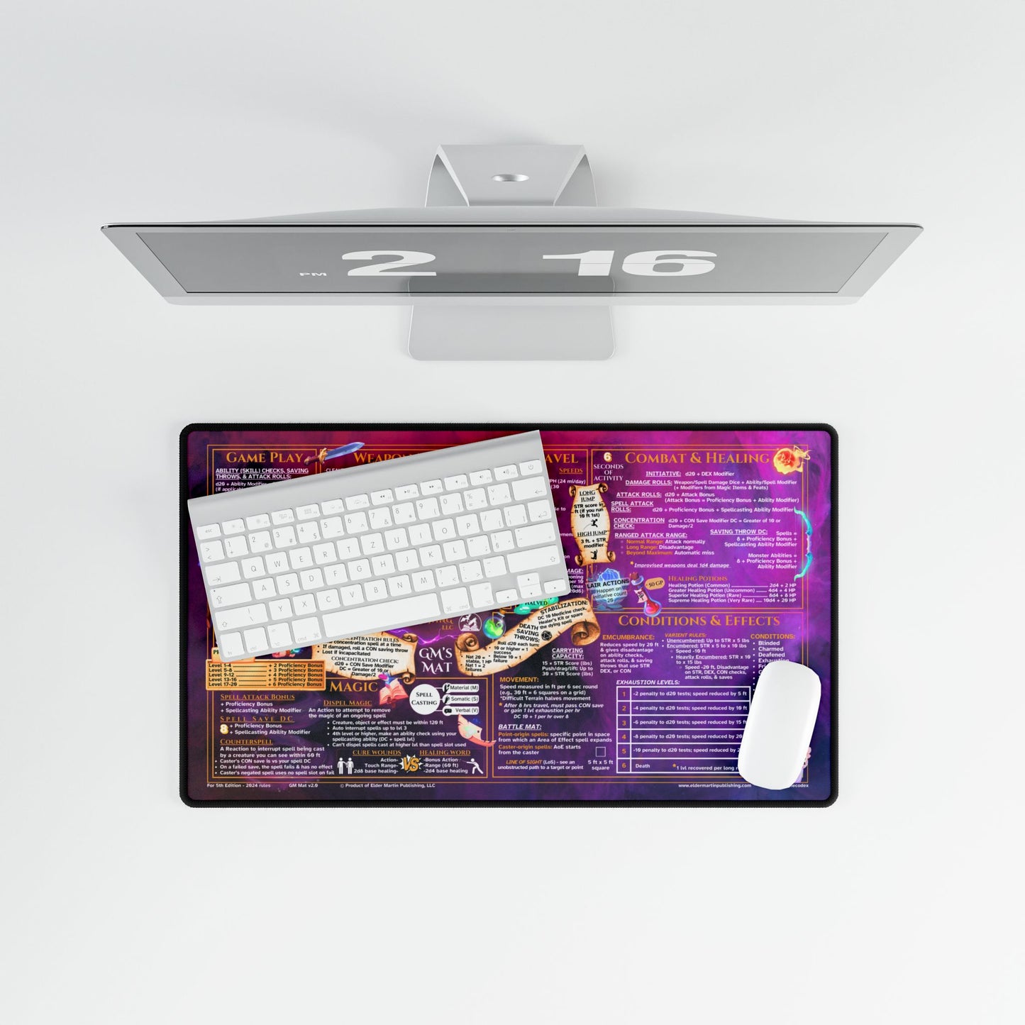 Game Master Mat for 5th Edition 2024 Mechanics, game size, Magic Mists