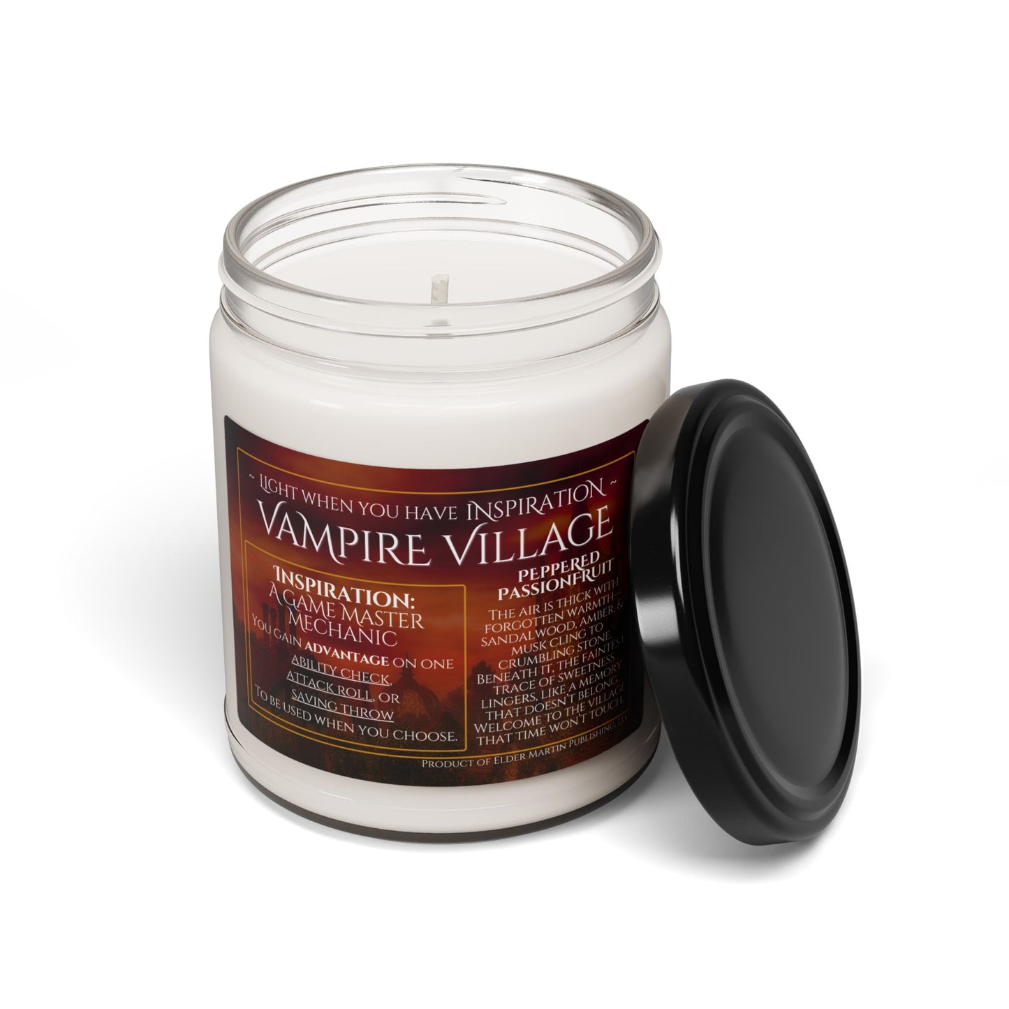 Inspiration Soy Candle | 9oz Vampire Village - Peppered Passionfruit Scent