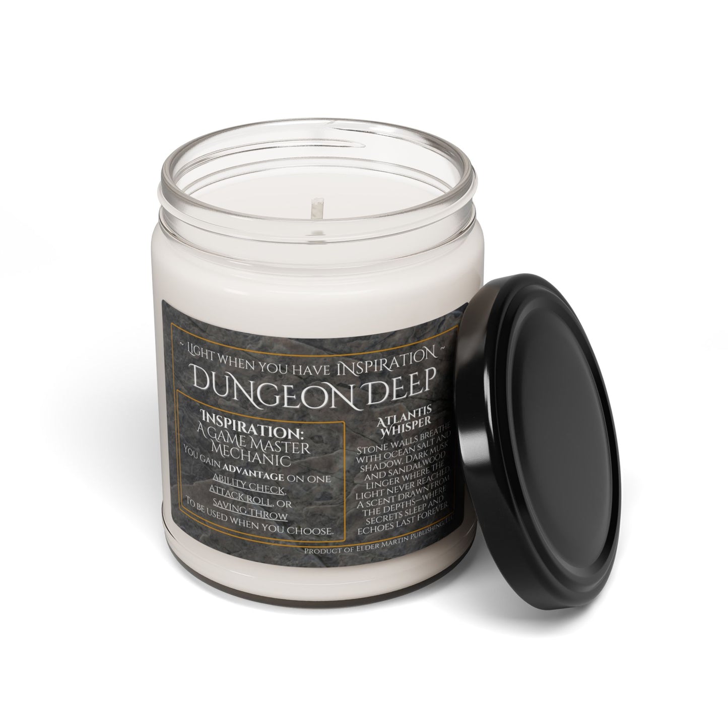 Inspiration Soy Candle | 9oz Dungeon Deep - Atlantis Whisper Scent