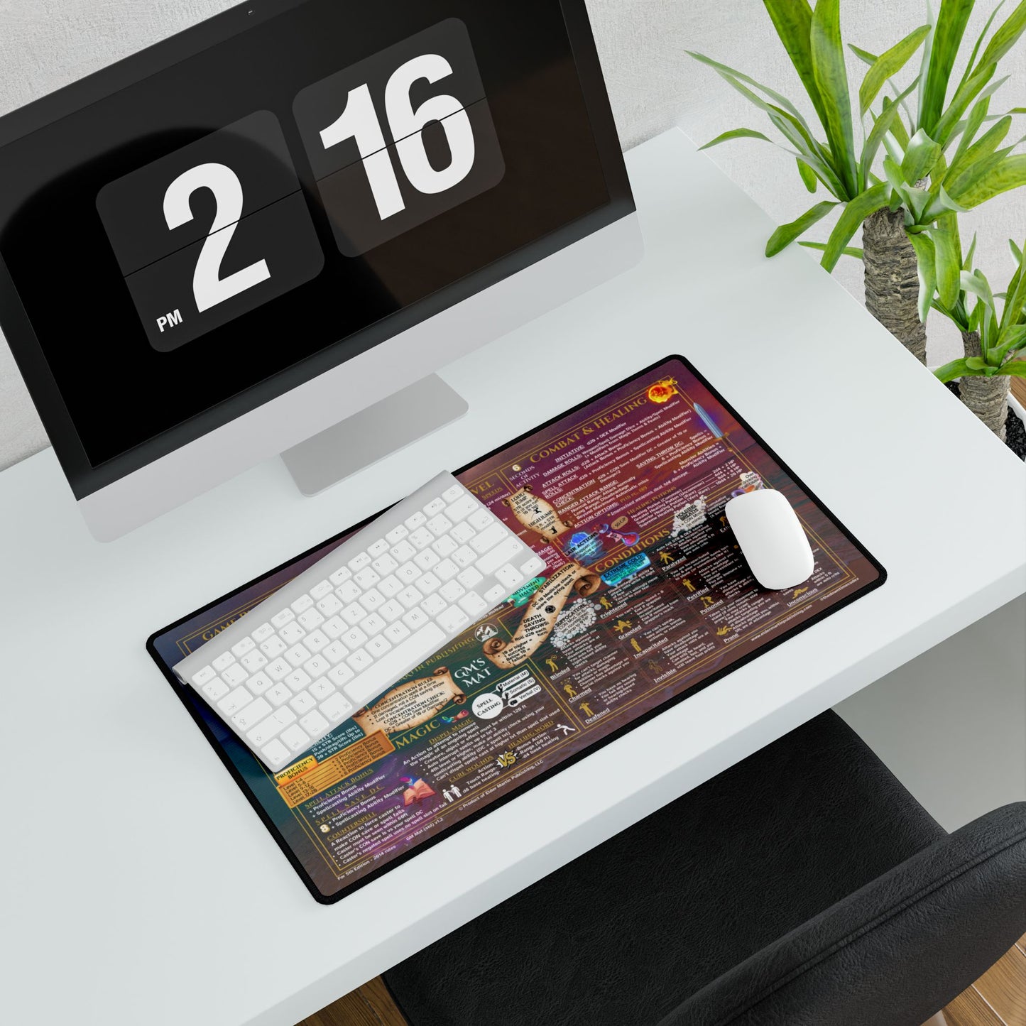 Game Master Deskmat for 5th Edition 2014 Mechanics, standard size, Seaside Sunset