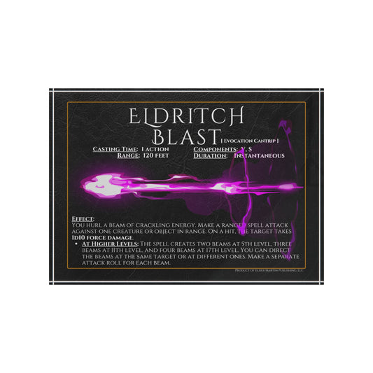 Acrylic Spell Block - ELDRITCH BLAST - Lurking Leather
