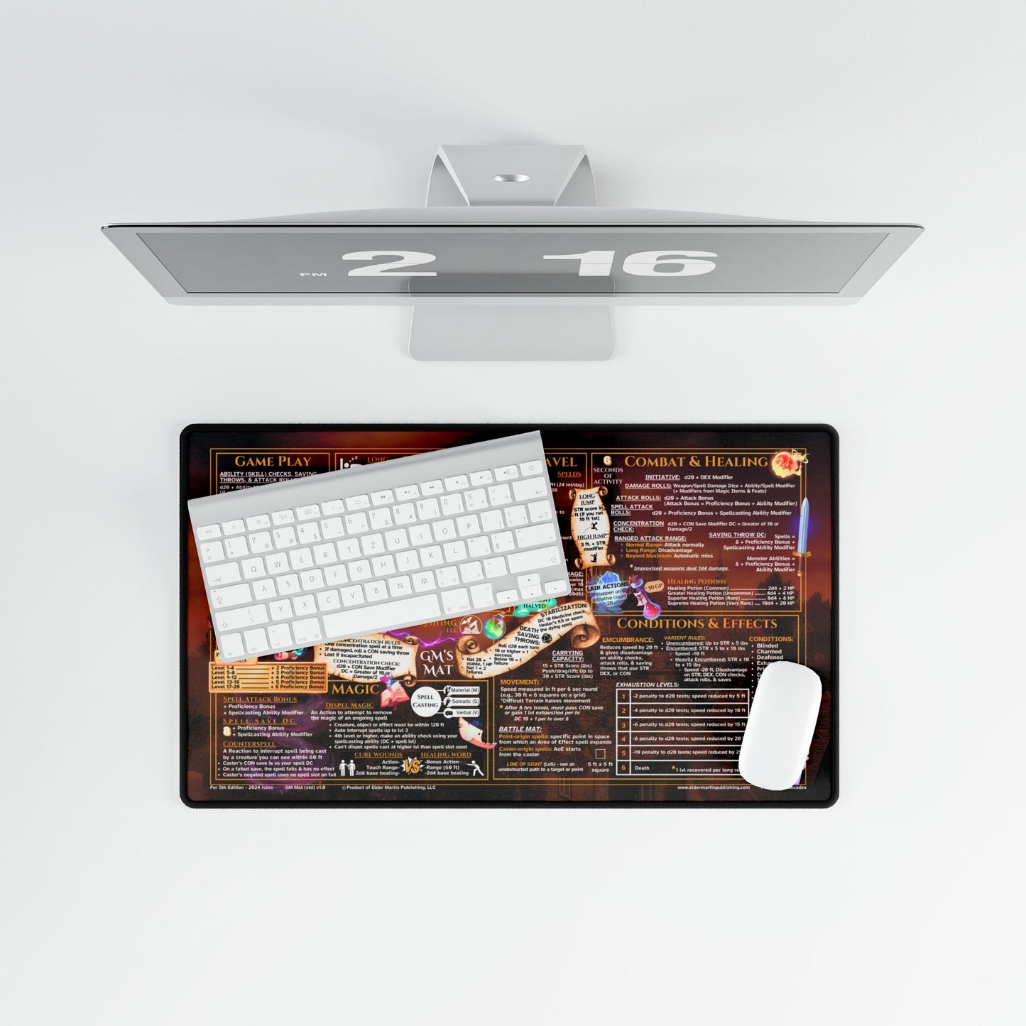 Game Master Deskmat for 5th Edition 2024 Mechanics, standard size, Vampire Village