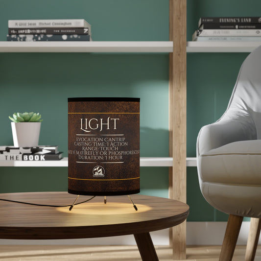 Light Spell Tripod Lamp with High-Res Printed Shade - Crafter's Copper