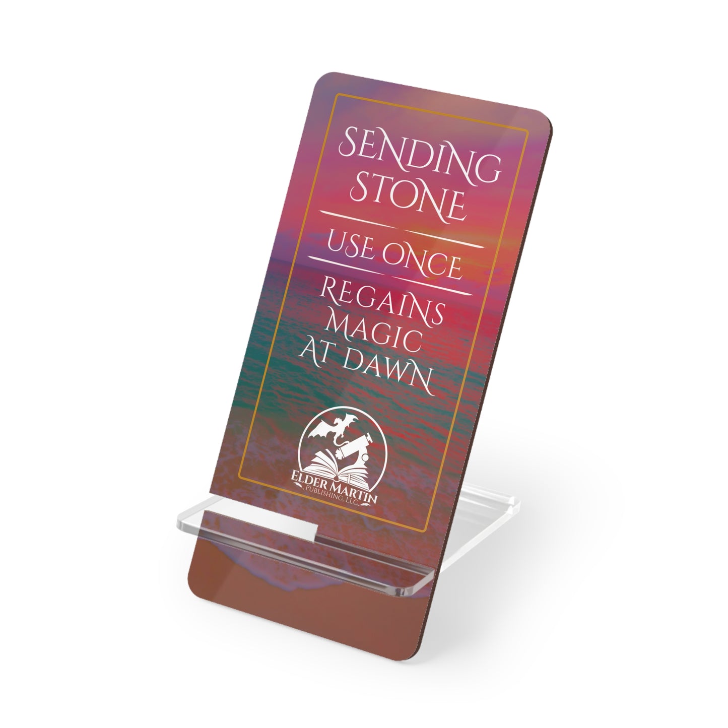Sending Stone Smartphone Display Stand - Seaside Sunset