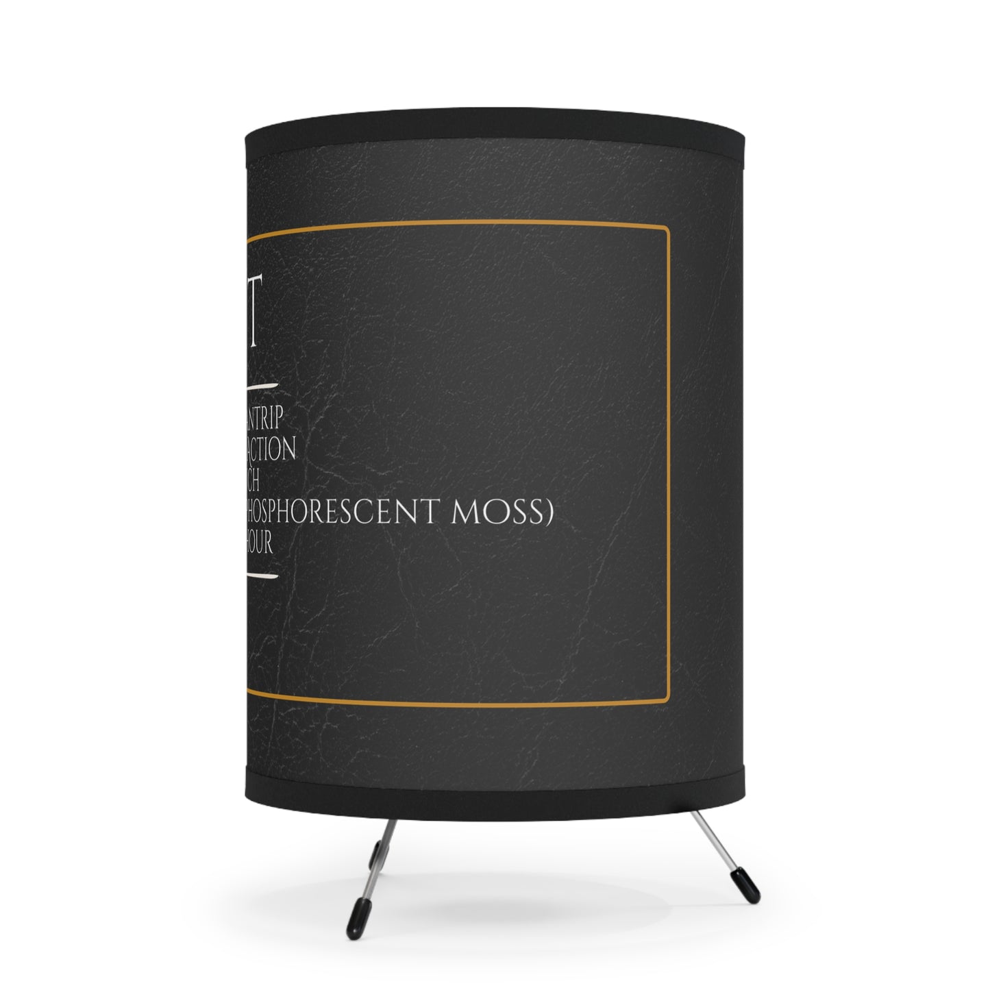 Light Spell Tripod Lamp with High-Res Printed Shade - Lurking Leather