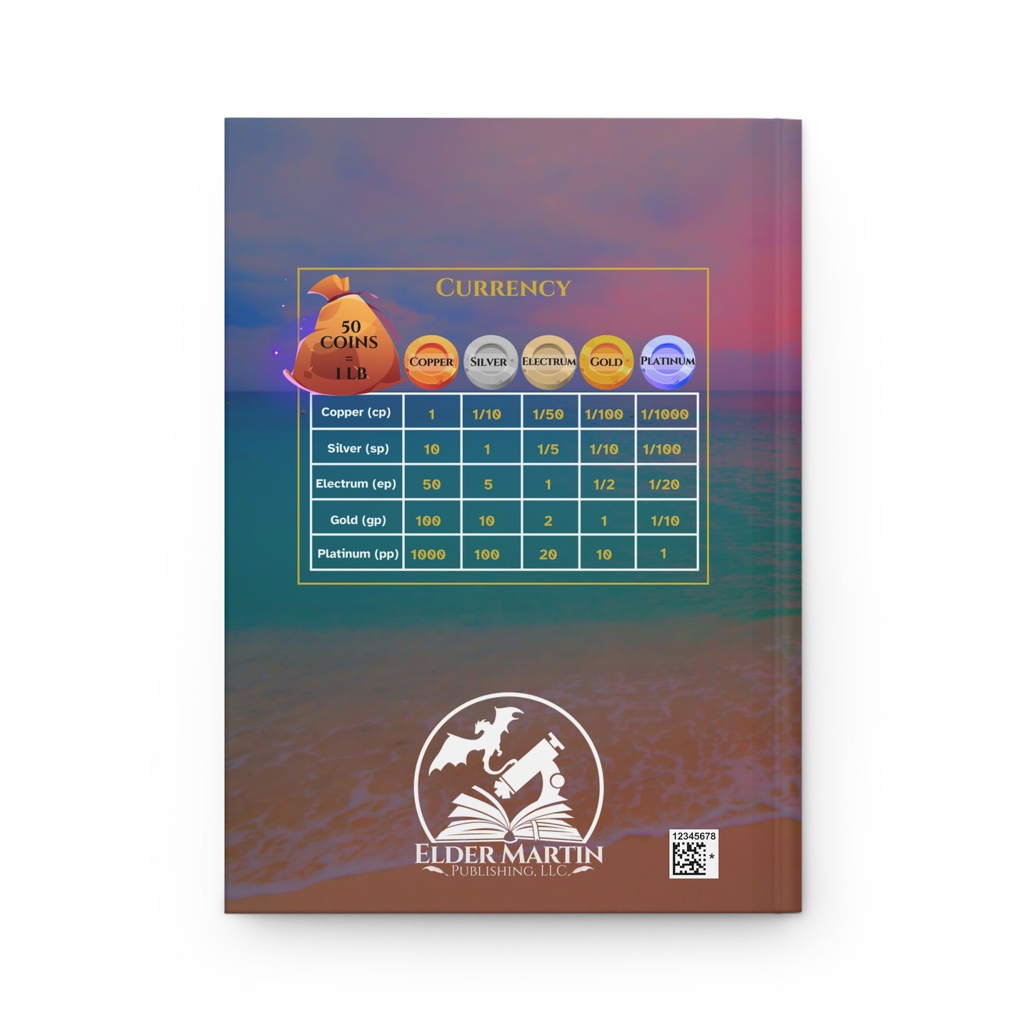 Campaign Notebook, Hardcover Journal, lined - Seaside Sunset