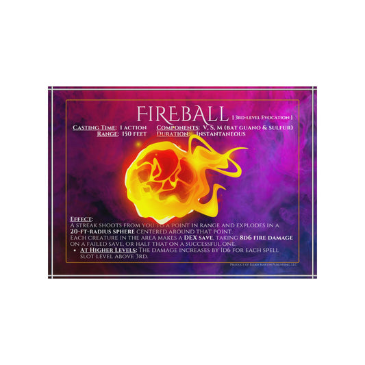 Acrylic Spell Block - FIREBALL - Magic Mists