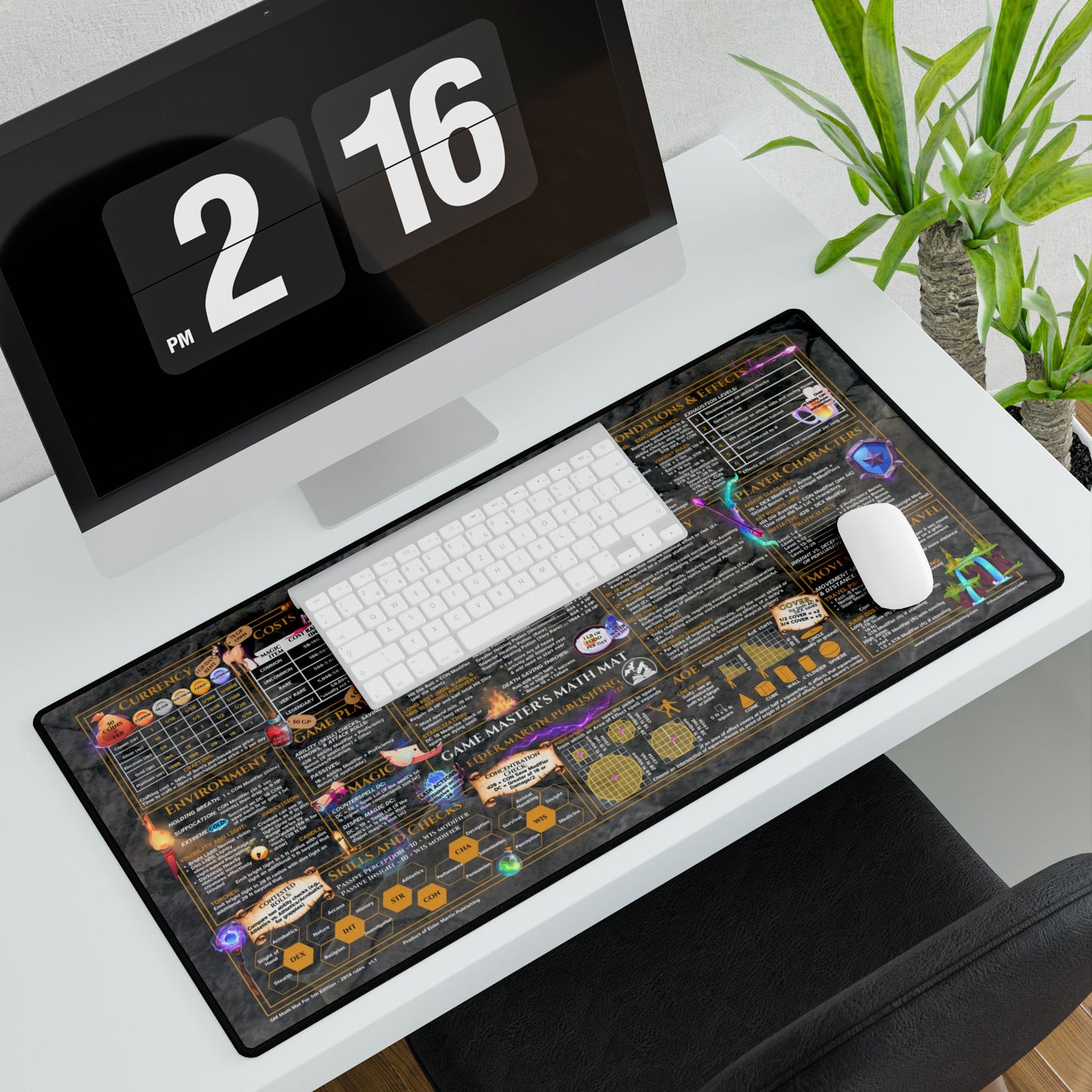 Game Master Deskmat for 5th Edition 2014 Mechanics, premium size, Dungeon Deep