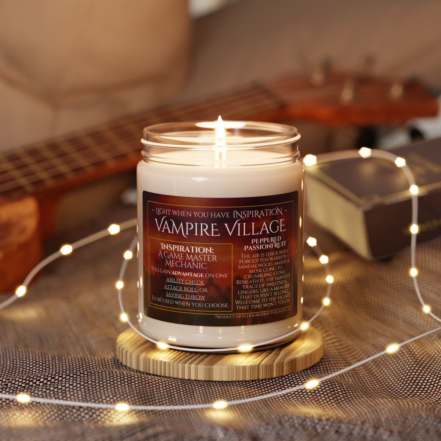 Inspiration Soy Candle | 9oz Vampire Village - Peppered Passionfruit Scent
