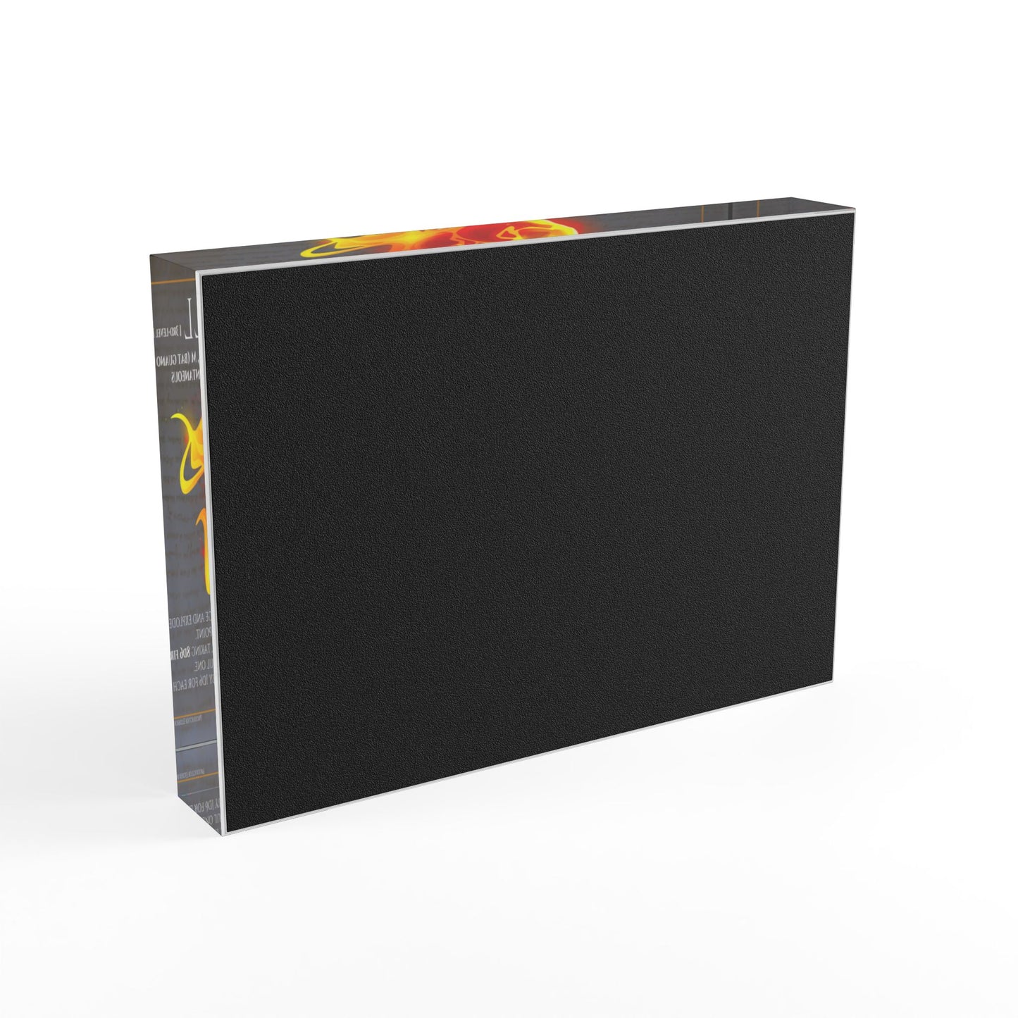 Acrylic Spell Block - FIREBALL - Pale Parchment