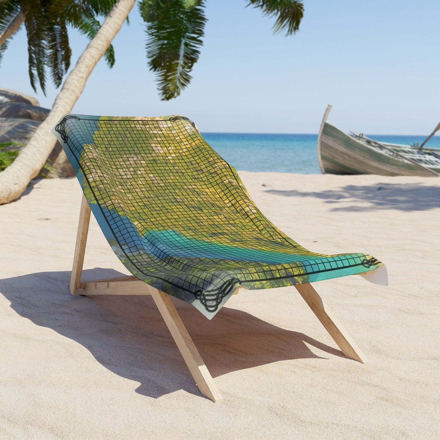 Table Top Terrain Beach Towel, River