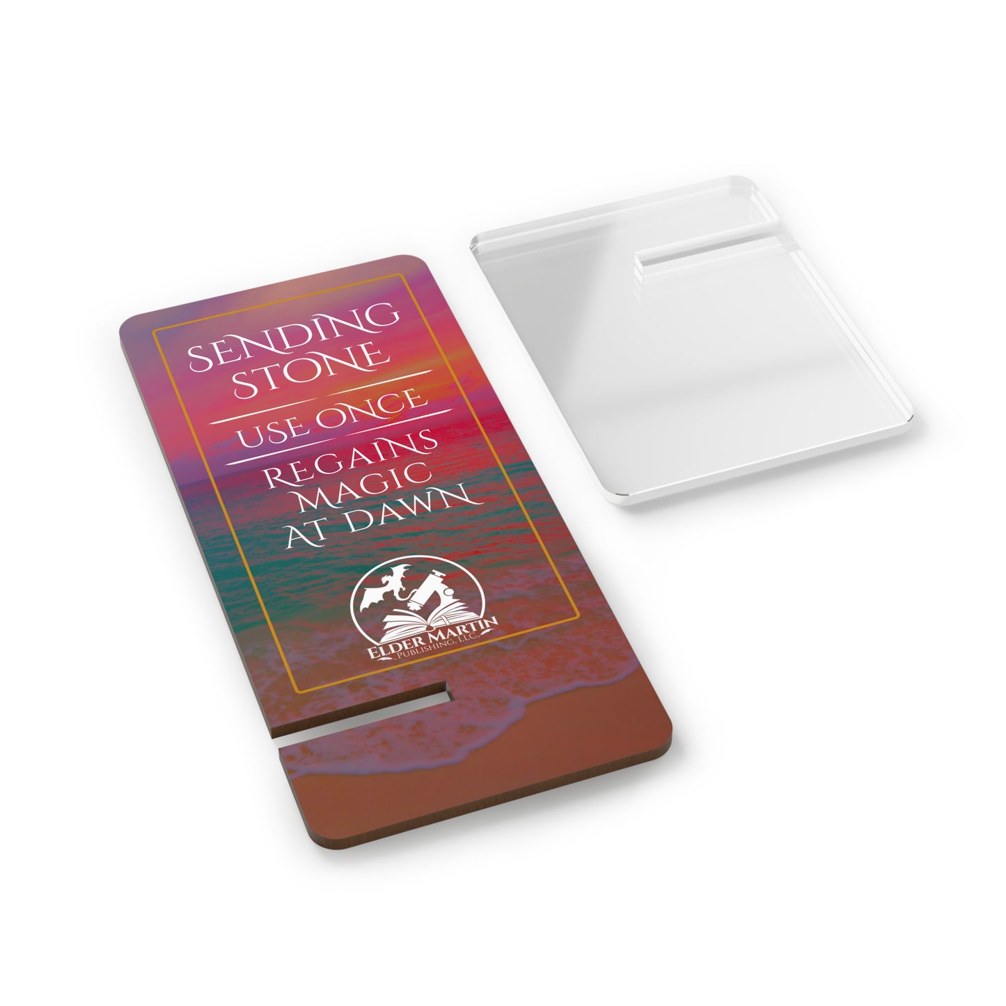 Sending Stone Smartphone Display Stand - Seaside Sunset