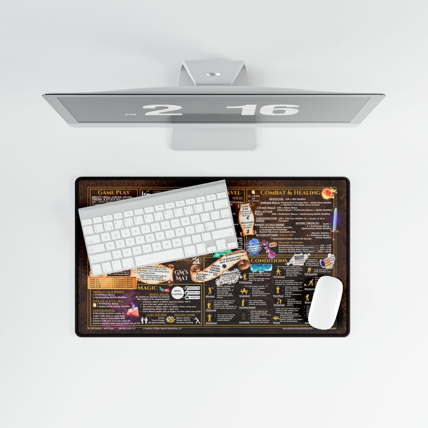 Game Master Deskmat for 5th Edition 2014 Mechanics, standard size, Crafter's Copper
