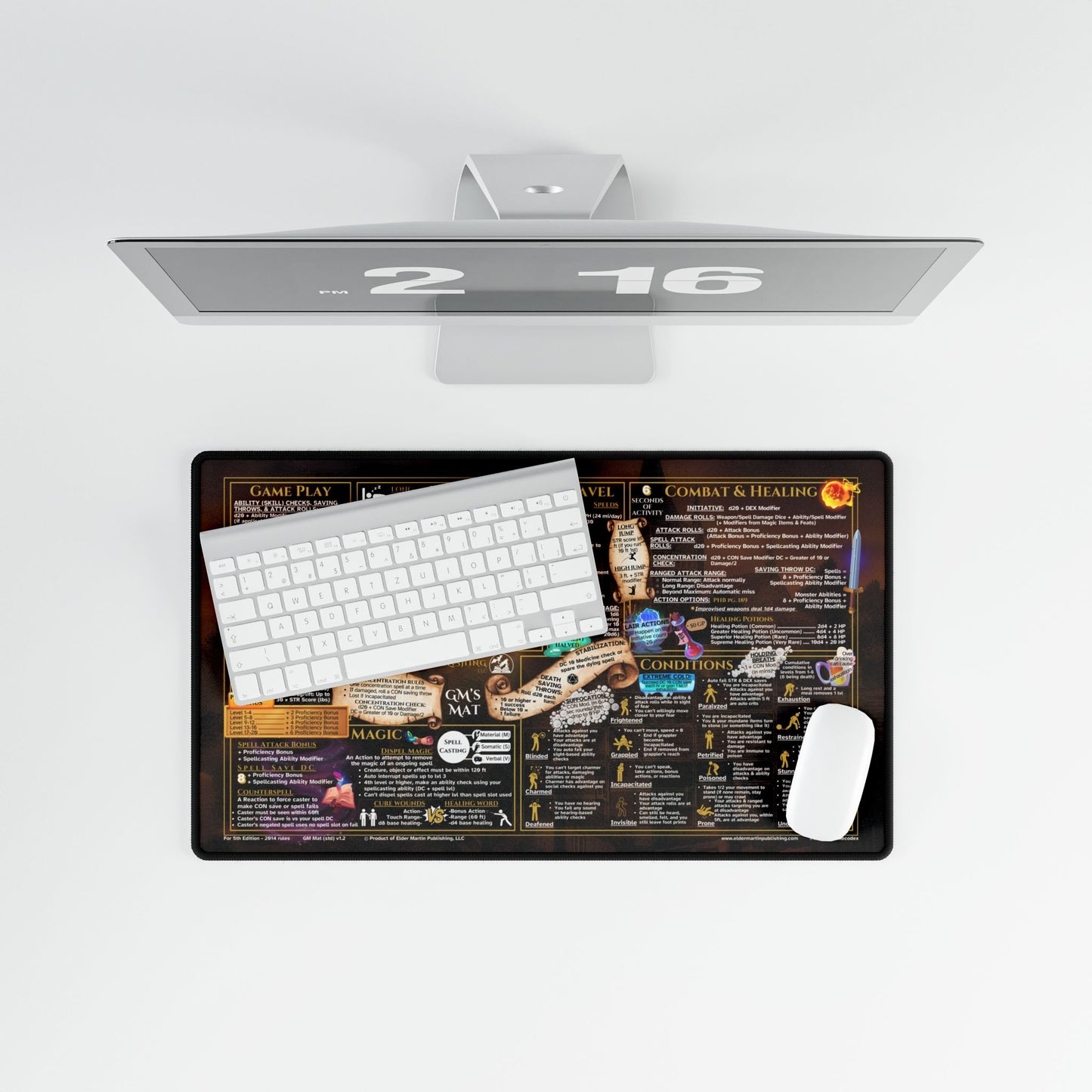 Game Master Deskmat for 5th Edition 2014 Mechanics, standard size, Vampire Village