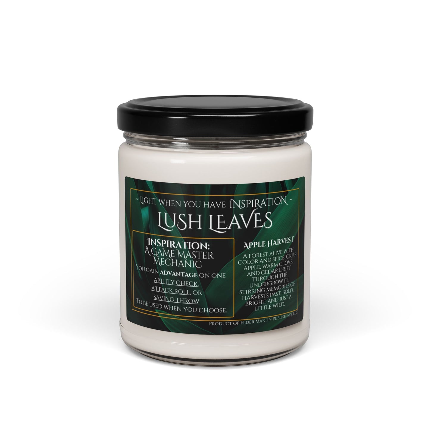 Inspiration Soy Candle | 9oz Lush Leaves - Apple Harvest Scent